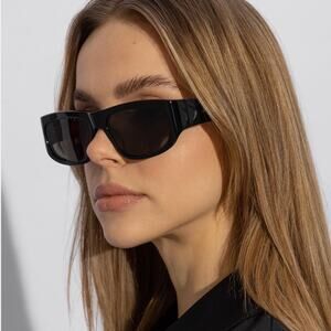 New! Jacquemus JAC2C1SUN, Unisex Black Sunglasses with Gold Accents, Authentic